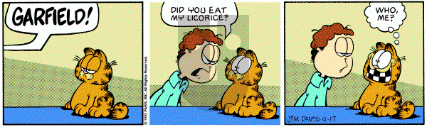 Garfield on Friday April 17, 1992 Comic Strip