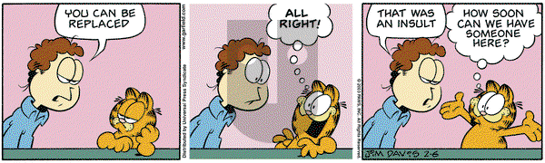 Garfield on Thursday February 6, 2003 Comic Strip