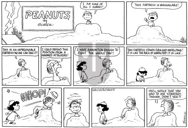 Peanuts on Sunday January 2, 1966 Comic Strip