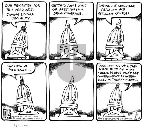 Tom Toles on Sunday February 20, 2000 Comic Strip