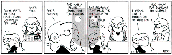 FoxTrot on Wednesday March 18, 1992 Comic Strip