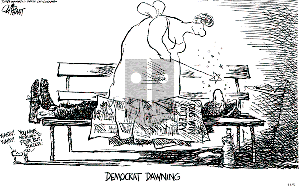 Pat Oliphant - Thursday November 6, 1986 Comic Strip