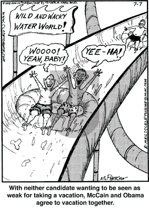 Close to Home on Monday July 7, 2008 Comic Strip