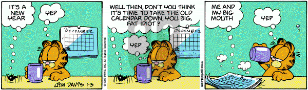 Garfield on Saturday January 3, 1998 Comic Strip