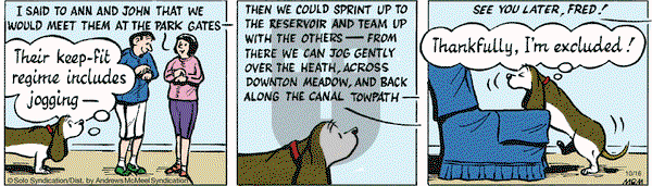 Fred Basset on Monday October 16, 2017 Comic Strip