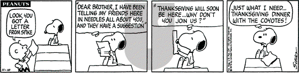 Peanuts - Monday November 10, 1975 Comic Strip