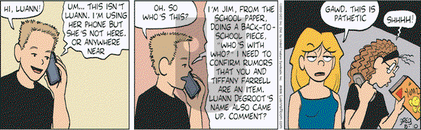 Luann on Monday August 10, 2009 Comic Strip