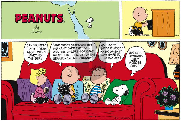 Peanuts on Sunday March 2, 1997 Comic Strip