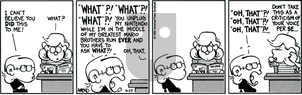 FoxTrot on Wednesday September 30, 1992 Comic Strip