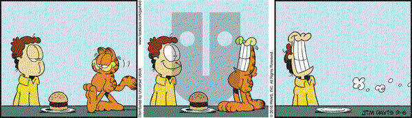 Garfield on Tuesday September 6, 2016 Comic Strip