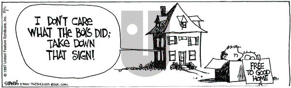The Buckets on Tuesday March 11, 1997 Comic Strip