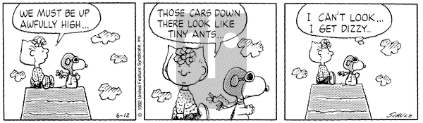 Peanuts on Friday June 12, 1992 Comic Strip