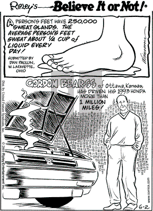 Ripley's Believe It or Not on Monday June 2, 2003 Comic Strip
