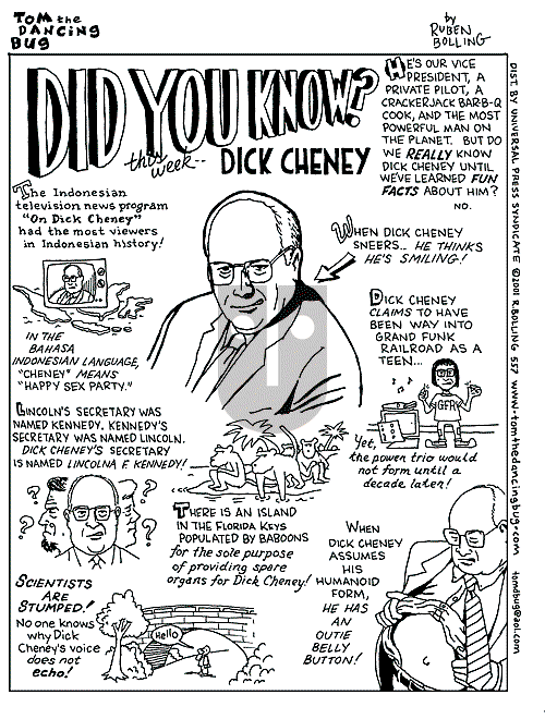 Tom the Dancing Bug on Saturday July 21, 2001 Comic Strip