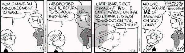 Drabble on Tuesday September 5, 2000 Comic Strip