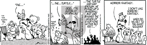 Over the Hedge - Thursday April 25, 2002 Comic Strip