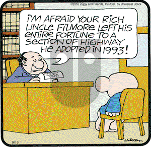 Ziggy on Friday September 16, 2016 Comic Strip