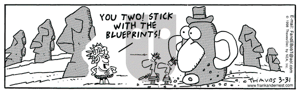 Frank and Ernest on Tuesday March 31, 1998 Comic Strip