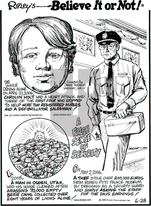 Ripley's Believe It or Not on Wednesday June 28, 2006 Comic Strip