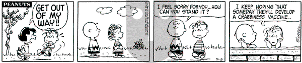 Peanuts on Tuesday September 3, 1968 Comic Strip