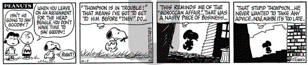 Peanuts on Saturday October 7, 1972 Comic Strip