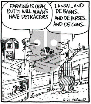 Reality Check on Thursday December 25, 2003 Comic Strip