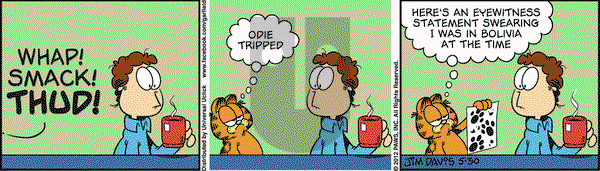 Garfield - Wednesday May 30, 2012 Comic Strip