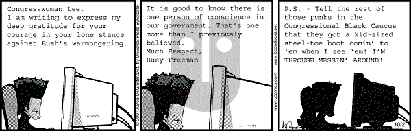 The Boondocks - Tuesday October 2, 2001 Comic Strip
