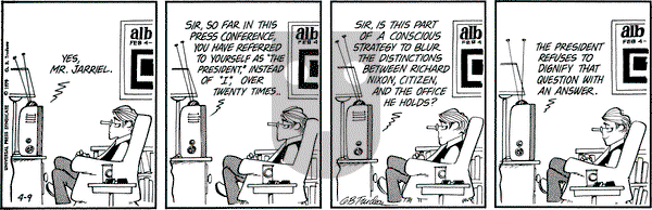 Doonesbury on Tuesday April 9, 1974 Comic Strip