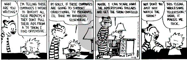 Calvin and Hobbes - Thursday July 13, 1989 Comic Strip