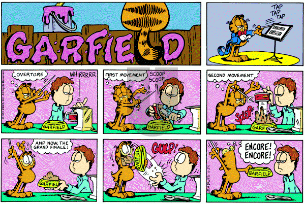 Garfield on Sunday November 24, 1991 Comic Strip