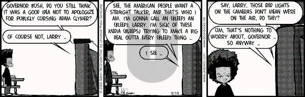 The Boondocks on Monday April 21, 2008 Comic Strip