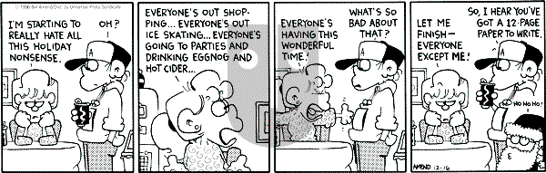 FoxTrot on Monday December 16, 1996 Comic Strip