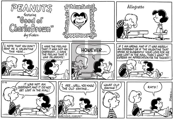Peanuts on Friday September 16, 1977 Comic Strip