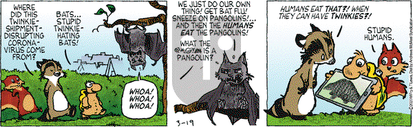 Over the Hedge on Thursday March 19, 2020 Comic Strip