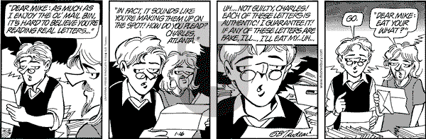 Doonesbury on Thursday January 16, 2003 Comic Strip