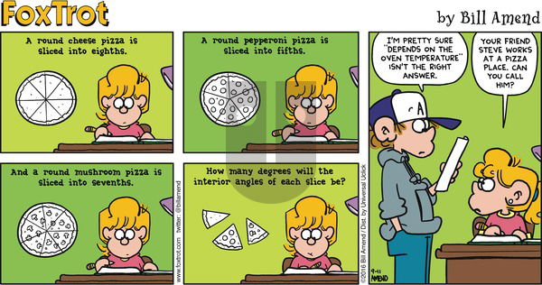 FoxTrot on Sunday September 11, 2016 Comic Strip