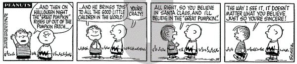 Peanuts on Thursday October 29, 1959 Comic Strip