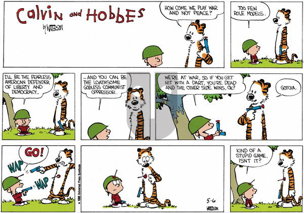 Calvin and Hobbes on Sunday March 23, 1986 Comic Strip