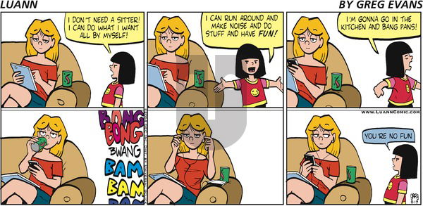 Luann - Sunday August 17, 2014 Comic Strip
