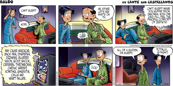 Baldo on Monday November 29, 2004 Comic Strip