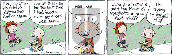 Cul de Sac on Thursday August 14, 2014 Comic Strip