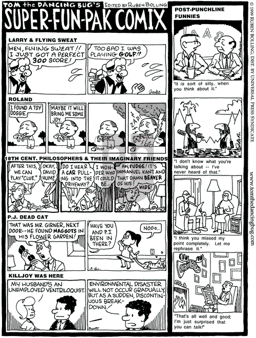 Tom the Dancing Bug on Saturday December 18, 1999 Comic Strip
