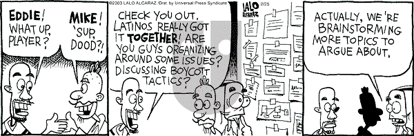 La Cucaracha on Tuesday February 25, 2003 Comic Strip