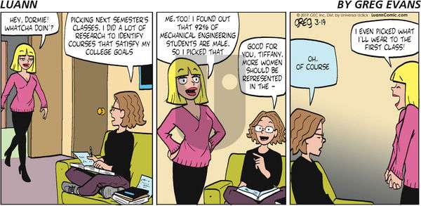 Luann on Sunday March 19, 2017 Comic Strip