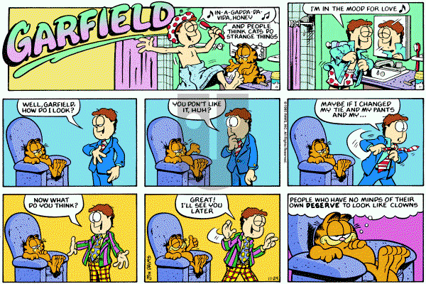 Garfield on Sunday November 24, 1985 Comic Strip