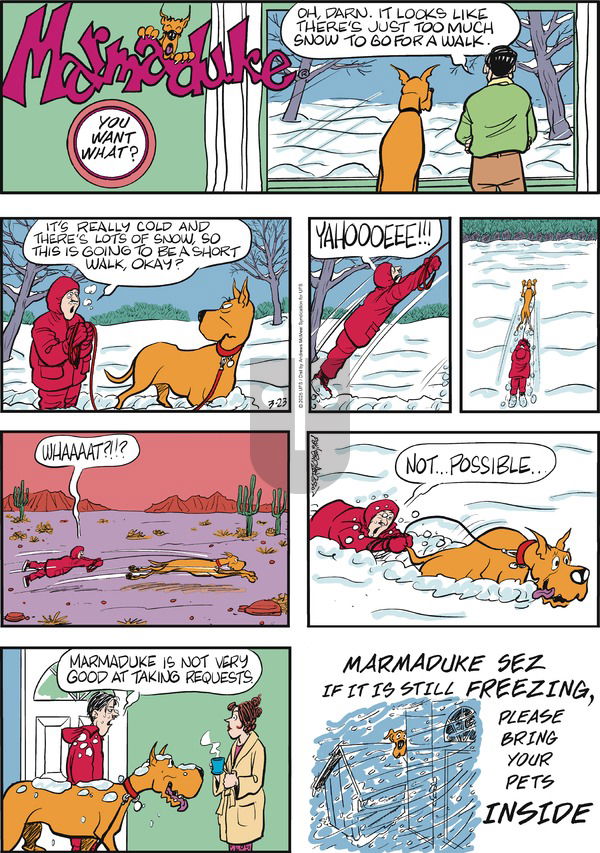 Marmaduke on Sunday March 23, 2025 Comic Strip