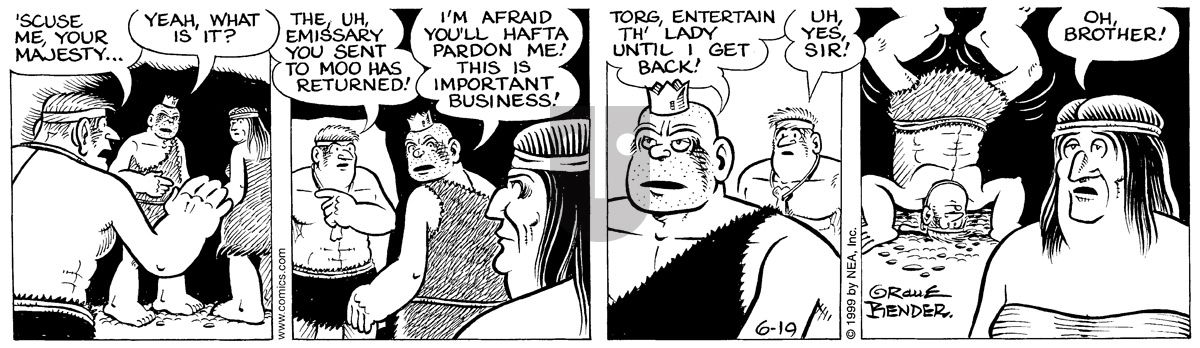 Alley Oop - Saturday June 19, 1999 Comic Strip