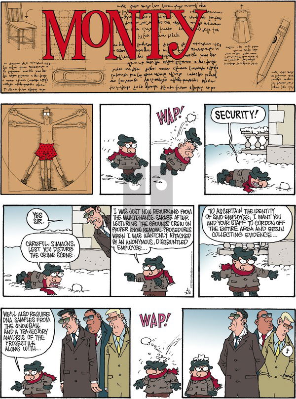 Monty on Sunday January 28, 2018 Comic Strip