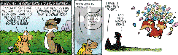 Over the Hedge on Thursday October 8, 2020 Comic Strip